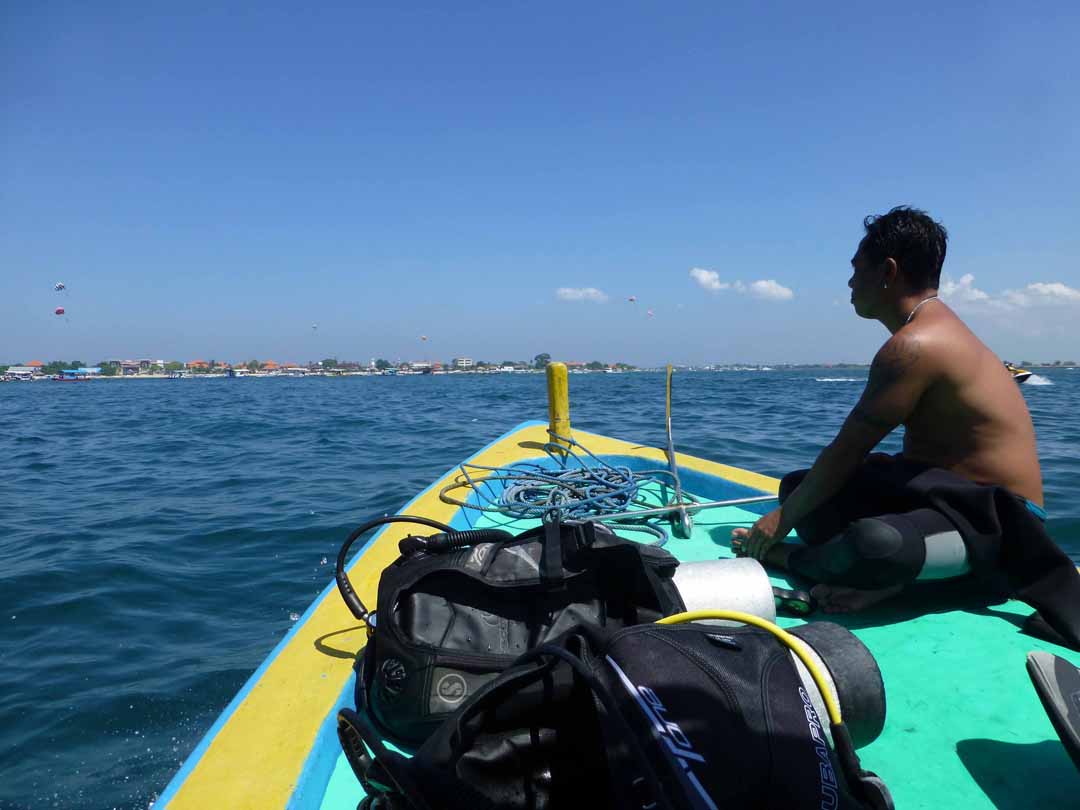 Coming back from single dive! Bali, Indonesia 2015.