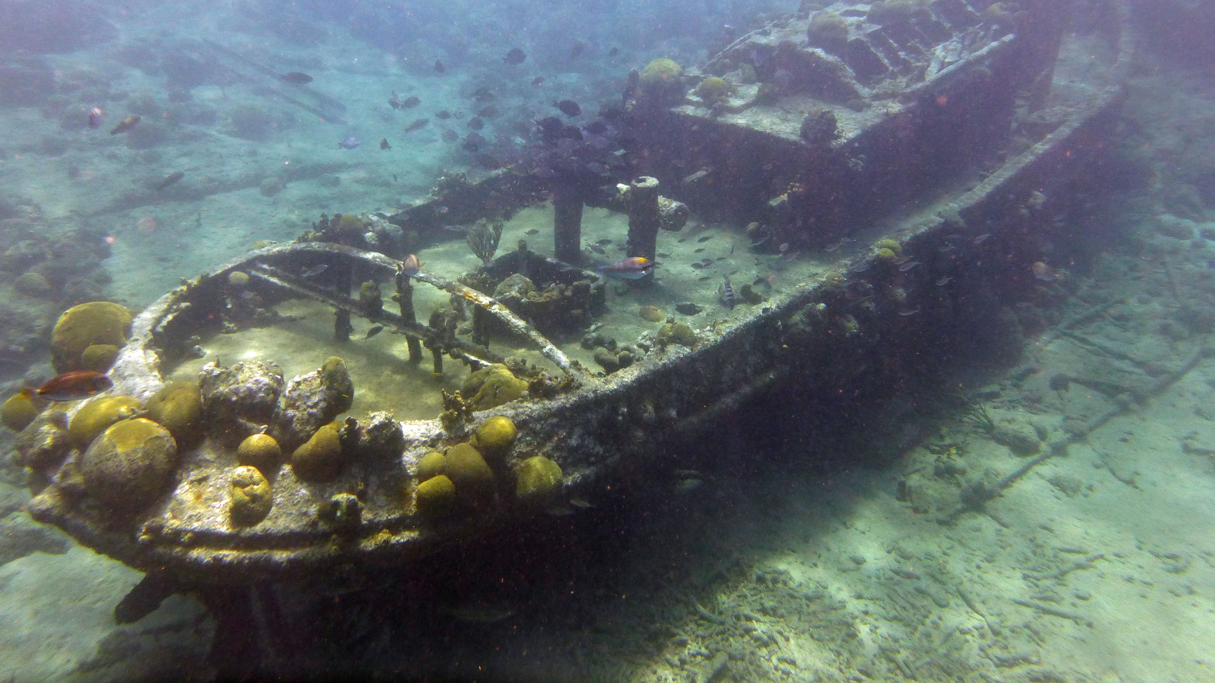 Tugboat wreck, Curacao 2018.