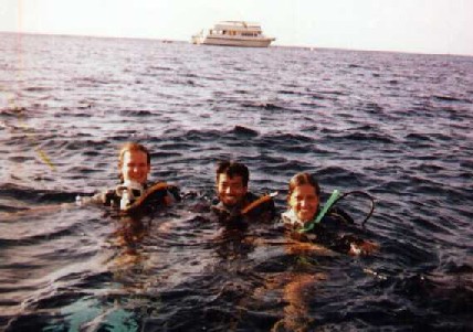 Congrats, after our last check-out dive!