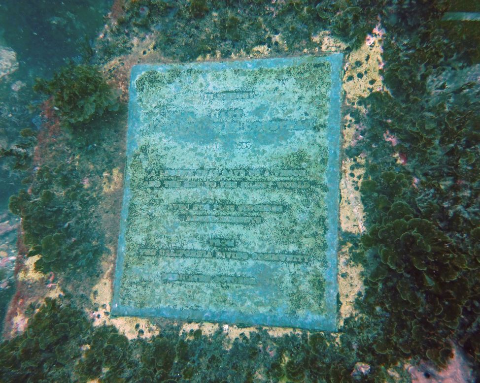Cousteau plaque, Catalina 2019.